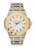 Versace Chain Reaction Quartz White Dial Two Tone Steel Strap Watch for Men - VEDY00519 Authentic Buy Shop Now