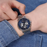 Tommy Hilfiger Keagan Blue Dial Silver Steel Strap Watch for Men - 1791293 Authentic Buy Shop Now