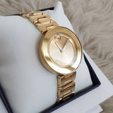 Movado Bold Gold Dial Gold Steel Strap Watch For Women - 3600382 Authentic Buy Shop Now