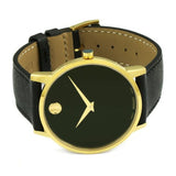 Movado Museum Classic Quartz Black Dial Black Leather Strap Watch for Men - 0607195 Authentic Buy Shop Now