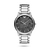 Emporio Armani Classic Quartz Grey Dial Silver Steel Strap Watch For Men - AR11134 Authentic Buy Shop Now