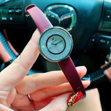 Swarovski Crystalline Silver Dial Purple Leather Strap Watch for Women - 5295355 Authentic Buy Shop Now