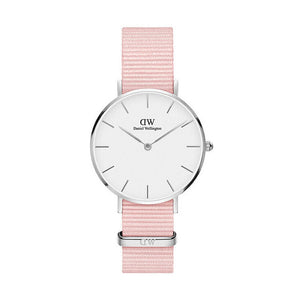 Daniel Wellington Classic Petite Rosewater White Dial Pink NATO Strap Watch For Women - DW001000318 Authentic Buy Shop Now