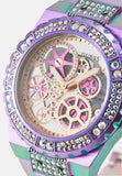 Guess Fusion Chronograph Purple Dial Purple Steel Strap Watch for Women - GW0552L4 Authentic Buy Shop Now