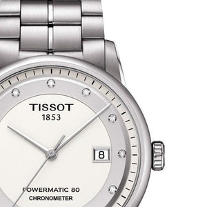 Tissot T Classic Luxury Powermatic 80 White Dial Silver Steel Strap Watch For Men - T086.408.11.016.00 Authentic Buy Shop Now