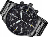 Citizen Sports Eco Drive Black Dial Black Steel Strap Watch For Men - CA0695-84E Authentic Buy Shop Now