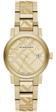 Burberry The City Gold Dial Gold Steel Strap Watch for Women - BU9145 Authentic Buy Shop Now