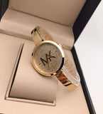Michael Kors Parker Crystals Gold Dial Gold Steel Strap Watch For Women - MK4469 Authentic Buy Shop Now