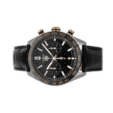 Tag Heuer Carrera Chronograph Black Dial Black Leather Strap Watch for Men - CBN2A5A.FC6481 Authentic Buy Shop Now