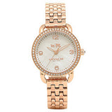 Coach Delancey Mother of Pearl White Dial Rose Gold Steel Strap Watch for Women - 14502479 Authentic Buy Shop Now