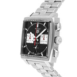 Tag Heuer Monaco Automatic Chronograph Black Dial Silver Steel Strap Watch for Men - CBL2113.BA0644 Authentic Buy Shop Now