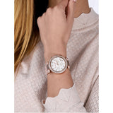 Michael Kors Parker Chronograph White Dial Pink Leather Strap Watch For Women - MK6935 Authentic Buy Shop Now