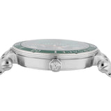 Versace Greca Sport Quartz Green Dial Silver Steel Strap Watch For Men - VEZ300421 Authentic Buy Shop Now
