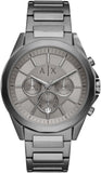 Armani Exchange Drexler Chronograph Grey Dial Grey Steel Strap Watch For Men - AX2603 Authentic Buy Shop Now