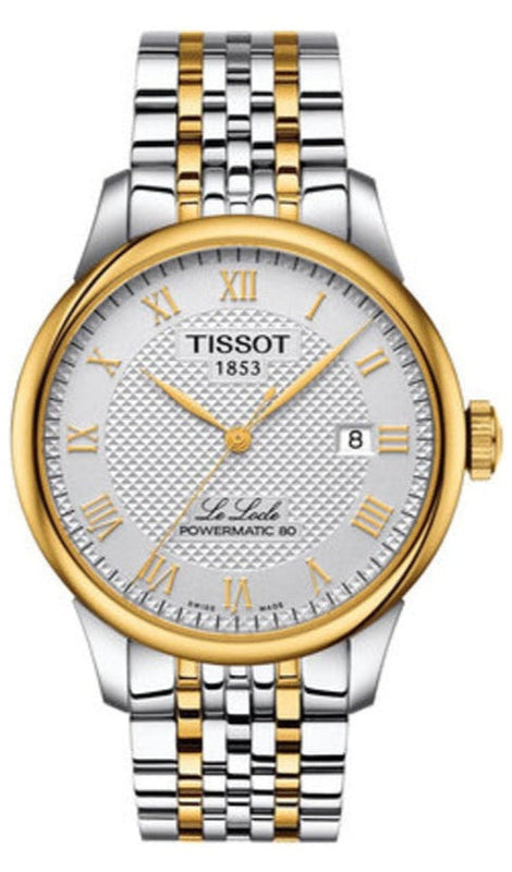Tissot Le Locle Powermatic 80 Silver Dial Two Tone Steel Strap Watch For Men - T006.407.22.033.01 Authentic Buy Shop Now