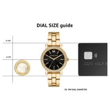 Michael Kors Corey Three Hand Black Dial Gold Steel Strap Watch for Women - MK7345 Authentic Buy Shop Now