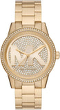 Michael Kors Ritz Pave Crystals Gold Dial Gold Steel Strap Watch for Women - MK6862 Authentic Buy Shop Now