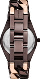 Michael Kors Lennox Analog Brown Dial Two Tone Steel Strap Watch for Women - MK7501 Authentic Buy Shop Now