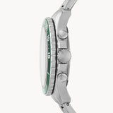 Fossil FB-03 Chronograph Green Dial Silver Steel Strap Watch for Men - FS5726 Authentic Buy Shop Now