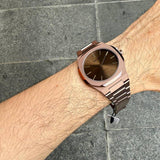 D1 Milano Ultra Thin Brown Dial Gold Steel Strap Watch for Unisex - D1-UTBJ10 Authentic Buy Shop Now