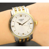 Tissot T Classic Bridgeport Silver Dial Two Tone Mesh Bracelet Watch For Men - T097.410.22.038.00 Authentic Buy Shop Now