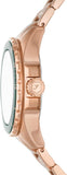 Fossil Blue Dive Three Hand Green Dial Rose Gold Steel Strap Watch For Women - ES5371 Authentic Buy Shop Now