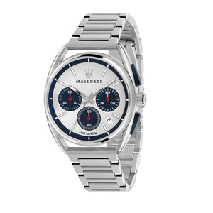 Maserati Trimarano Chronograph Silver Dial Silver Stainless Steel Strap Watch For Men - R8873632001 Authentic Buy Shop Now