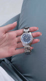 Guess Glitter Burst Diamonds Blue Dial Silver Steel Strap Watch for Women - GW0405L1 Authentic Buy Shop Now