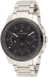 Tommy Hilfiger Iconic Quartz Black Dial Silver Steel Strap Watch for Men - 1791564 Authentic Buy Shop Now