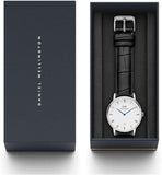 Daniel Wellington Dapper Reading White Dial Black Leather Strap Watch For Men - DW00100108 Authentic Buy Shop Now
