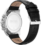 Hugo Boss Hero Chronograph Black Dial Black Leather Strap Watch For Men - 1513752 Authentic Buy Shop Now