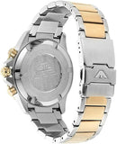 Emporio Armani Mario Chronograph Blue Dial Two Tone Steel Strap Watch For Men - AR11362 Authentic Buy Shop Now