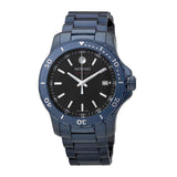 Movado Series 800 Black Dial Blue Ion Plated Steel Strap Watch for Men - 2600139 Authentic Buy Shop Now