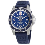 Breitling Superocean 44mm Automatic Blue Dial Blue Rubber Strap Watch for Men - A17367D81C1S2 Authentic Buy Shop Now