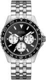 Guess Odyssey Black Dial Silver Steel Strap Watch For Men - W1107G1 Authentic Buy Shop Now