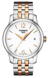 Tissot T Classic Tradition Lady White Dial Two Tone Steel Strap Watch For Women - T063.210.22.037.01 Authentic Buy Shop Now