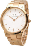Daniel Wellington Iconic Link White Dial Gold Steel Strap Watch For Men - DW00100343 Authentic Buy Shop Now