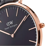 Daniel Wellington Classic Reading Black Dial Black Leather Strap Watch For Men - DW00100129 Authentic Buy Shop Now
