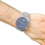 Emporio Armani Sportivo Chronograph Blue Stainless Steel Watch For Men - AR6072 Authentic Buy Shop Now