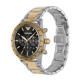 Emporio Armani Analog Chronograph Black Dial Two Tone Steel Strap Watch For Men - AR11521 Authentic Buy Shop Now