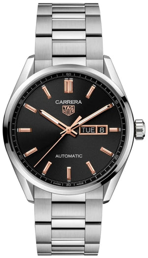 Tag Heuer Carrera Black Dial Silver Steel Strap Watch for Men - WBN2113.BA0639 Authentic Buy Shop Now