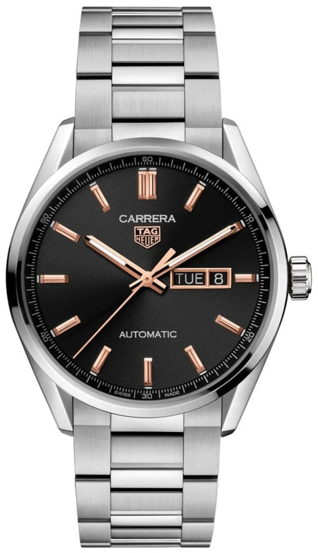 Tag Heuer Carrera Black Dial Silver Steel Strap Watch for Men - WBN2113.BA0639 Authentic Buy Shop Now