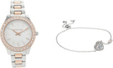 Michael Kors Liliane Quartz Mother of Pearl White Dial Two Tone Steel Strap Watch For Women - MK1048 Authentic Buy Shop Now