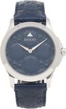 Gucci G Timeless Quartz Blue Dial Blue Leather Strap Watch For Men - YA1264032 Authentic Buy Shop Now