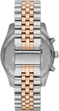 Michael Kors Lexington Chronograph Crystals Black Dial Two Tone Steel Strap Watch for Men - MK8714 Authentic Buy Shop Now