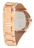 Guess Willow Crystal Blue Dial Rose Gold Mesh Bracelet Watch For Women - W0836L1 Authentic Buy Shop Now
