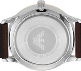 Emporio Armani Giovanni Quartz White Dial Brown Leather Strap Watch For Men - AR11211 Authentic Buy Shop Now