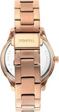 Fossil Stella Sport Multifunction Rose Gold Dial Rose Gold Steel Strap Watch for Women - ES5106 Authentic Buy Shop Now