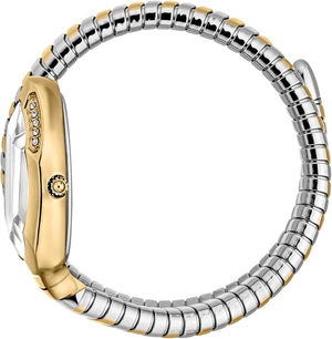 Just Cavalli Serpente Metallica White Dial Two Tone Steel Strap Watch for Women - JC1L223M0055 Authentic Buy Shop Now