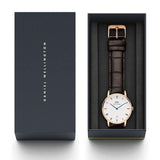 Daniel Wellington Dapper York White Dial Brown Leather Strap Watch For Men - DW00100085 Authentic Buy Shop Now